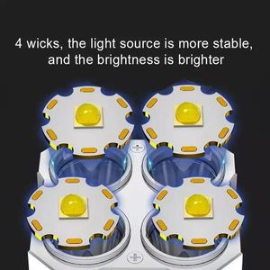 Linterna Súper Brillante <span class=keywords><strong>de</strong></span> 4 Núcleos, Linternas Recargables, Antorchas P-1000, Foco LED <span class=keywords><strong>de</strong></span> Largo Alcance, Luz COB con Batería - Product Image 4