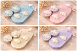 Luxeport Exim Designer Cloudy Affair Sachet de cire parfumée et Bougie chauffe-plat, Coffret cadeau de parfums d'ambiance pour la maison, Cadeau de remerciement pour mariage, Artisanal en gros - Product Image 2