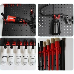 Metall Perfo rated Panel <span class=keywords><strong>Display</strong></span> Stand Hardware Werkzeug Hänge tafel für Lagerung Wandbehang Rahmen quadratisches Loch Wand Lager regal - Product Image 3