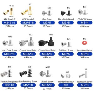 <b>Computer</b> <b>Motherboard</b> Screw Kit 502PCS Metric Standard Thread For Graphics Card Hard Drive DIY Assembly - Product Image 4