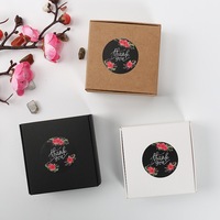 Scatola Regalo Rigida Premium in Carta Kraft Riciclata Nera Vintage con Chiusura Magnetica, Logo Personalizzato e Finestra Trasparente, Fatta a Mano