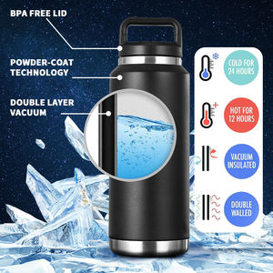 Groothandel 32 Oz Vacuüm Geïsoleerde Sport Water Fles Geïsoleerde Metalen Roestvrijstalen Fles Fles Met Handvat En Deksel - Product Image 4