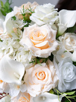 Buket Pernikahan Buatan Tangan dari Bunga Mawar Putih Calla Lily Sutra, Tahan Lama, untuk Pengantin Wanita, Dekorasi Pernikahan