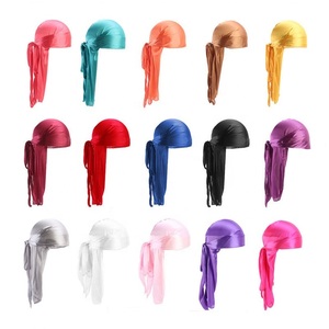 Durag multifonctionnel en soie douce de haute qualité pour hommes, avec logo personnalisé, séchage rapide, vente en gros - Product Image 1