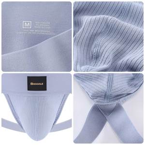 Slip da Uomo Sexy in Tessuto Lavorato a Maglia con Tasca Frontale, Perizoma e Boxer Semplici - Product Image 6