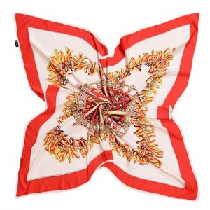Wholesale Oem Manufacturer Luxury Colorful Custom Brand <b>Large</b> Size Silk Satin Scarf - Product Image 4