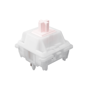Interrupteur linéaire <span class=keywords><strong>GATERON</strong></span> X UKEEBS Snowy <span class=keywords><strong>Pink</strong></span>, matériau POM, pré-lubrifié, 5 broches SMD RGB, pour clavier mécanique de jeu personnalisé DIY - Product Image 1