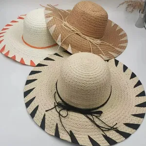 Surfen Sombrero Aangepaste Big Brim Panama Strohoed Zomer Strand Groothandel Floppy Vrouwen Papier Goedkope Strohoed