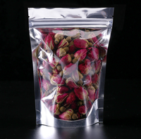 Emballage souple professionnel personnalisable et réutilisable en PE de qualité alimentaire plaqué argent pour sacs debout