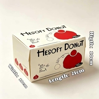 Boîte à donuts en papier écologique de qualité alimentaire, auto-érectible, avec revêtement épais, graphisme personnalisé, pelliculage mat, faible MOQ, vente en gros