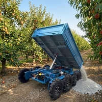 Camion benne hydraulique électrique télécommandé KN1200, capacité de charge de 1000 kg pour jardins familiaux, aménagement paysager de parcs, collecte des déchets.