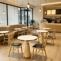 Großhandel Kommerzieller Esstisch Edelstahlgestell Gesinterte Steinplatte für Restaurant Café Hotel Esstisch
