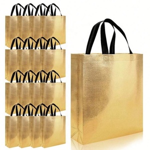 กระเป๋าผ้านอนวูฟเวนเลเซอร์สีทองเมทัลลิก - Product Image 1