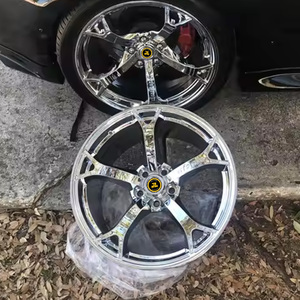 Jantes forgées sur mesure Jiangzao 1 pièce pour 350z 370z, finition <span class=keywords><strong>chrome</strong></span> argenté V1, compatibles G37 Q50 - Product Image 2