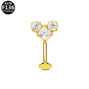 Anneau de nombril en forme de lune avec revêtement en titane pour femmes, bijoux de nombril à la mode, accessoire de piercing en acier inoxydable, à porter pour les fêtes - Product Image 5
