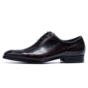 Chaussures habillées pour hommes en cuir véritable de haute qualité 2025, chaussures habillées formelles d'automne, finition brillante, respirantes, antidérapantes, à lacets - Product Image 4