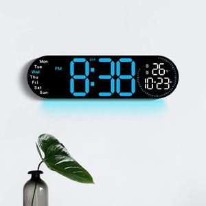Horloge murale numérique LED moderne Huayang 5509 avec affichage surdimensionné, double alarme et minuterie <span class=keywords><strong>de</strong></span> compte à rebours pour la décoration <span class=keywords><strong>de</strong></span> la maison et <span class=keywords><strong>du</strong></span> bureau - Product Image 3