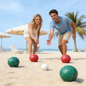 Ensemble <span class=keywords><strong>de</strong></span> <span class=keywords><strong>boules</strong></span> <span class=keywords><strong>de</strong></span> pétanque en résine personnalisées <span class=keywords><strong>de</strong></span> 90 mm avec pallino, sac et corde <span class=keywords><strong>de</strong></span> mesure, <span class=keywords><strong>jeu</strong></span> d'extérieur <span class=keywords><strong>4</strong></span> couleurs pour la plage, le jardin et les tournois - Product Image 5