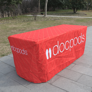 Housse de table rectangulaire personnalisée 4ft 6ft, nappe extensible pour salons professionnels, compétitions sportives et événements - Product Image 1