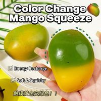 Cairan Pembentuk Mangga Berubah Warna, Mainan Squishy Lucu yang Lembut dan Dapat Diuleni, Penghilang Stres yang Berubah Suhu