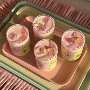 Bougie parfumée AIKUN en forme de latte au café, en cire de soja, dans un bocal en verre, pour la décoration de la maison et de la cuisine - Product Image 3