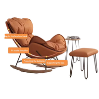 Chaise moderne Milestar berçante avec tissu technologique pour la maison, le bureau, le salon, la chambre à coucher, les hôtels et les appartements