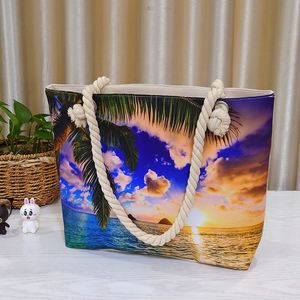 Bolsas de Lona con Diseño Personalizado, de Alta Calidad para Mujer, Bolsa de Playa, Bolsa de Viaje, Bolsa Grande con Logotipo Personalizado - Product Image 2