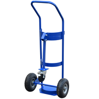 Carretilla Manual para Cilindros de Oxígeno Industrial con Capacidad de Carga de 200 kg, Construcción de Metal y Goma, OEM Disponible