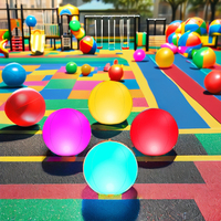 Ballon de plage à LED lumineux de 38cm, jouets de piscine lumineux flottants de jardin de 16 couleurs avec télécommande en matière plastique
