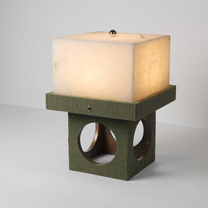 Minimalist Design Natural Marble Rechargeable LED Table <b>Lamp</b> Touch Control Bedside Light Decorative Side Table Ornament - Product Image 1