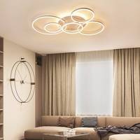 Grande maison décoration moderne cercle acrylique led ronde énorme plafonnier