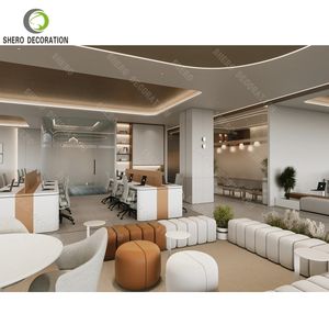 Muebles de Oficina Modernos, Escritorio Ejecutivo de Madera Personalizado, Escritorio de Trabajo en Oferta, Muebles de Oficina para Salas de Exhibición de Empresas - Product Image 5