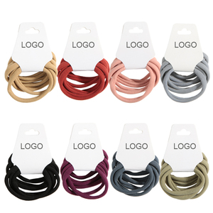 Bán buôn dày liền mạch quan hệ tóc đuôi ngựa chủ sở hữu phụ kiện tóc không có thiệt hại mềm Nylon co giãn ban nhạc cao su elastics - Product Image 1