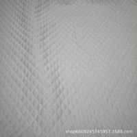 Matelas double face en fibre de bambou, tricotage double face 24 aiguilles, tissu gaufré beige absorbant la transpiration et respirant