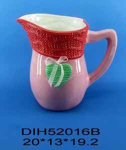 <span class=keywords><strong>Pichet</strong></span> <span class=keywords><strong>en</strong></span> céramique peint à la main pour la décoration de la Saint-Valentin - Product Image 2