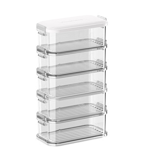 Ensemble de pots à épices taille L avec couvercle à clipser, récipients de rangement transparents pour épices et herbes - Product Image 3