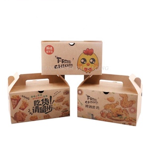 Custom logo Korean Style Chicken Leg Wing <strong>Steak</strong> Nuggets Kraft Paper Disposable Packaged Chicken Takeaway <strong>Box</strong> - Product Image 4