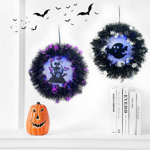 Guirnaldas Luminosas Qiankun para Halloween, Decoraciones Moradas para Interiores, Adornos Colgantes para Paredes de Fiesta - Product Image 2