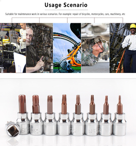 TOOLJOY Cr-v Hex Bit Drive Soquete Sleeve Ferramenta 1/<span class=keywords><strong>2</strong></span> "<span class=keywords><strong>3</strong></span>/8" Square Drive para Reparação e Uso Industrial - Product Image 4