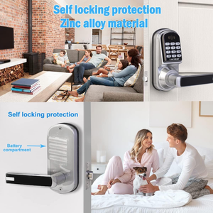 Locstar điện tử serrure intelligente <span class=keywords><strong>Z</strong></span> <span class=keywords><strong>wave</strong></span> Bàn phím khóa Nhà Kỹ thuật số mật khẩu chìa khóa thông minh zwave cửa trước ổ khóa - Product Image 3