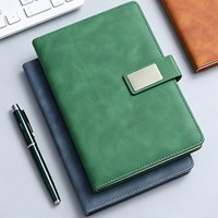 Carnet de notes en cuir PU A5 avec fermeture magnétique, journal, agenda, bloc-notes, pour le bureau, promotionnel, logo personnalisé