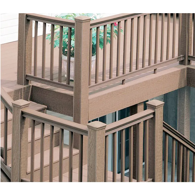 Außen Außen terrasse Balustrade Handlauf Balkon Treppen kommerziellen WPC Holz geländer Set