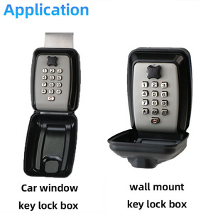 Wall Mounted Outdoor Large Weatherproof Cover Car Dealer Push Button Combination Key Safe Car Window <b>Lock</b> <b>Box</b> - Product Image 3