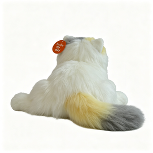 Peluche réaliste de <span class=keywords><strong>chat</strong></span> <span class=keywords><strong>persan</strong></span>, animal en peluche à poils longs couché, en coton PP, en gros, en stock, OEM personnalisé, cadeau pour enfants - Product Image 5