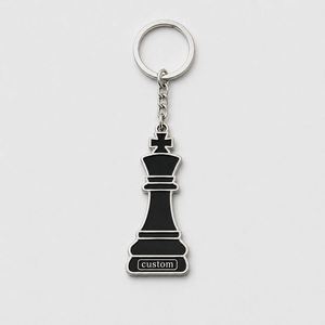 Porte-clés personnalisés en gros de haute qualité, figurines, design de jeu de société, souvenir de club d'échecs - Product Image 3