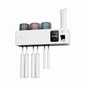 Wall Mounted Tooth Brush Sterilizer Cleaner Sterilization and Timer Function Rechargeable Toothbrush Holder