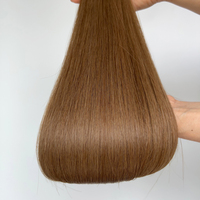 Pre Bonded Remy Stick Flat I Tip Extensiones de cabello Remy ruso Venta al por mayor Super Double Drawn Medium Brown 22 Inch