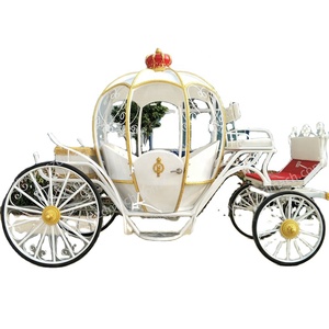 Carruaje Eléctrico de Cenicienta, Carruaje Romántico para Bodas, Carruaje Eléctrico de Cenicienta para Niños, Carroza de Caballos para Jardín - Product Image 1