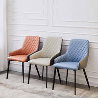 Chaise de salle à manger en cuir de haute qualité