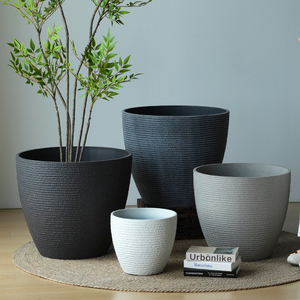Approvisionnement Usine Pots de Fleurs Décoratifs en Plastique pour Extérieur/Intérieur, Pots de Haute Qualité, Grands Pots Ronds pour Décoration Maison - Product Image 2